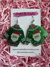 Load image into Gallery viewer, Santa Christmas Jumper Charm Earrings
