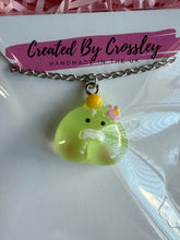 Load image into Gallery viewer, Green Monster Charm Necklace
