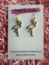 Load image into Gallery viewer, White Flamingo Charm Earrings
