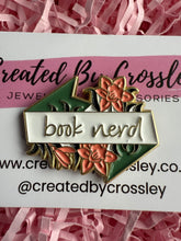 Load image into Gallery viewer, Book Nerd Reading Pin Badge
