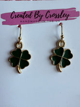 Load image into Gallery viewer, Four Leaf Clover Charm Earrings
