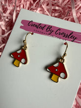 Load image into Gallery viewer, Mushroom Charm Earrings
