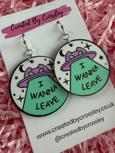 Load image into Gallery viewer, Space Cat Charm Earrings

