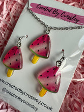 Load image into Gallery viewer, Watermelon Lolly Jewellery Set
