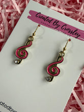Load image into Gallery viewer, Treble Clef Charm Earrings
