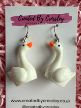 Load image into Gallery viewer, Swan Charm Earrings

