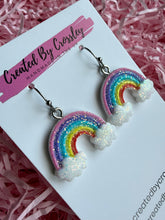 Load image into Gallery viewer, Glitter Rainbow Charm Earrings
