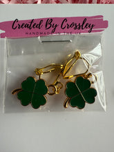 Load image into Gallery viewer, Four Leaf Clover Clip On Earrings
