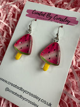 Load image into Gallery viewer, Watermelon Lolly Charm Earrings
