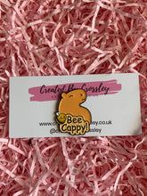 Load image into Gallery viewer, Bee Cappy! Capybara Pin Badge
