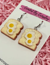 Load image into Gallery viewer, Egg Toast Charm Earrings
