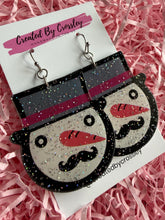 Load image into Gallery viewer, Large Snowman Charm Earrings
