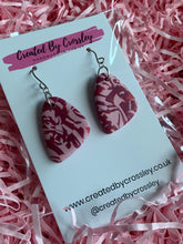 Load image into Gallery viewer, Pink Patterned Clay Earrings
