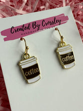 Load image into Gallery viewer, Coffee Cup Charm Earrings
