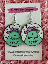 Load image into Gallery viewer, Space Cat Charm Earrings
