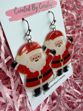 Load image into Gallery viewer, Large Santa Charm Earrings
