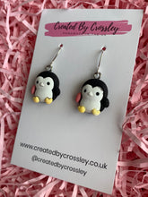 Load image into Gallery viewer, Penguin Charm Earrings
