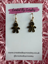 Load image into Gallery viewer, Gingerbread Man Charm Earrings
