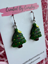 Load image into Gallery viewer, Chunky Tree Charm Earrings

