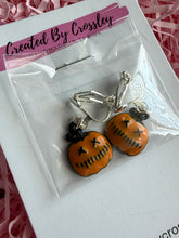 Load image into Gallery viewer, Pumpkin Clip On Earrings
