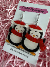 Load image into Gallery viewer, Large Penguin Charm Earrings
