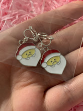 Load image into Gallery viewer, Santa Head Clip On Earrings
