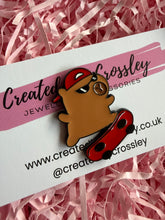 Load image into Gallery viewer, Skateboarding Capybara Pin Badge

