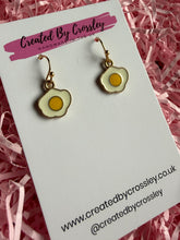 Load image into Gallery viewer, Mini Fried Egg Charm Earrings
