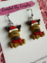 Load image into Gallery viewer, Reindeer Charm Earrings
