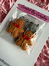 Load image into Gallery viewer, Chunky Gingerbread Clip On Earrings
