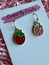 Load image into Gallery viewer, Strawberry Charm Earrings
