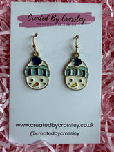 Load image into Gallery viewer, Beanie Hat Snowman Charm Earrings
