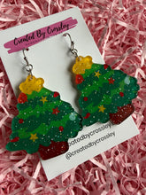 Load image into Gallery viewer, Large Christmas Tree Charm Earrings
