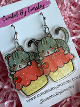 Load image into Gallery viewer, Cake Cat Charm Earrings
