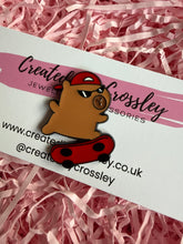 Load image into Gallery viewer, Skateboarding Capybara Pin Badge
