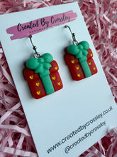 Load image into Gallery viewer, Chunky Gift Box Charm Earrings
