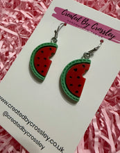 Load image into Gallery viewer, Watermelon Charm Earrings
