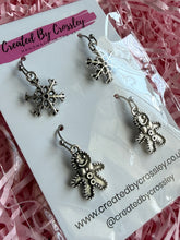 Load image into Gallery viewer, Gingerbread Snow Earring Duo
