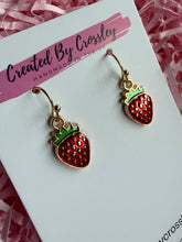 Load image into Gallery viewer, Strawberry Charm Earrings
