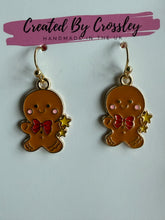 Load image into Gallery viewer, Gingerbread Man Charm Earrings

