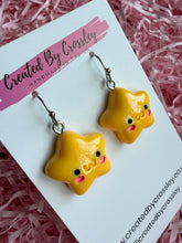 Load image into Gallery viewer, Yellow Star Charm Earrings
