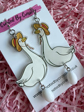 Load image into Gallery viewer, Duck and Egg Charm Earrings
