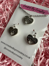 Load image into Gallery viewer, Paw Print Heart Jewellery Set
