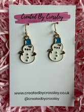 Load image into Gallery viewer, Snowman Charm Earrings
