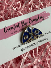Load image into Gallery viewer, Blue Moth Pin Badge
