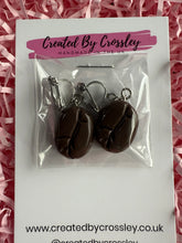 Load image into Gallery viewer, Coffee Bean Clip On Earrings
