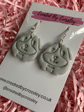 Load image into Gallery viewer, Guinea Pig Grey Clay Earrings and Necklace
