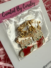 Load image into Gallery viewer, Reindeer Stocking Clip On Earrings
