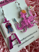 Load image into Gallery viewer, Artist Octopus Charm Earrings
