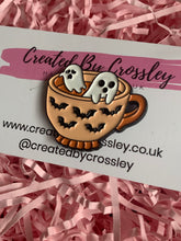 Load image into Gallery viewer, Spooky Teacup Pin Badge
